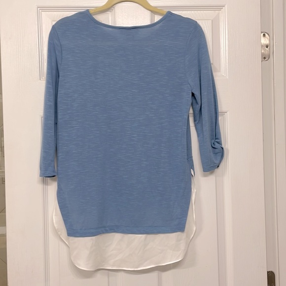 Light Blue Layered BCX Top with 3/4 Sleeves - Small - Picture 3 of 5